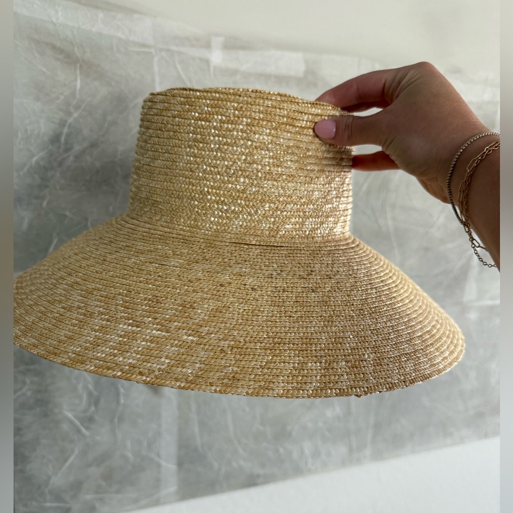 Lack Of Color Natural Straw Wide Brim Visor